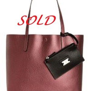 Style & Co Reversible Clean Cut Pearl Maroon/Black